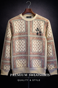 Crewneck Sweatshirt Paisley Print