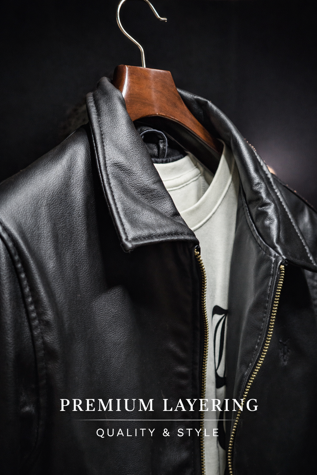 Black Faux Leather Jacket (PRL Inspired)